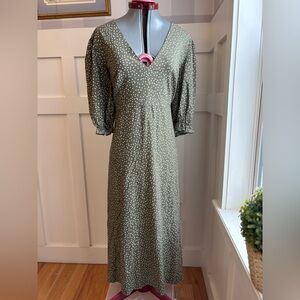 Park & Fifth Olive Green Polka Dot Maxi Dress 3XL